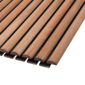 Lattenwand voor buiten halfrond 236x55 cm, dikte 34mm