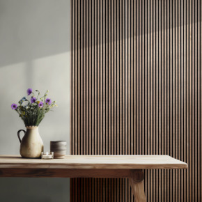 Lattenwand Melbourne 260x52cm walnoot, dikte 9,7 mm 2 stuks