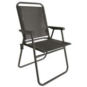 Campingstoel textileen inklapbaar zwart 54,5 x 60,5 x 90,5 cm