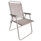 Campingstoel textileen inklapbaar zand 54,5 x 60,5 x 90,5 cm