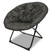 Padded klapstoel rond zwart 69 x 86 x 74 cm