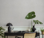 Viltpaneel gebogen lijnen beige 120x60 cm 2 stuks