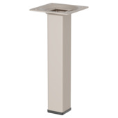 Duraline meubelpoot vierkant zand / beige staal 2,5x2,5x15 cm
