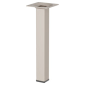 Duraline meubelpoot vierkant zand / beige staal 2,5x2,5x20 cm