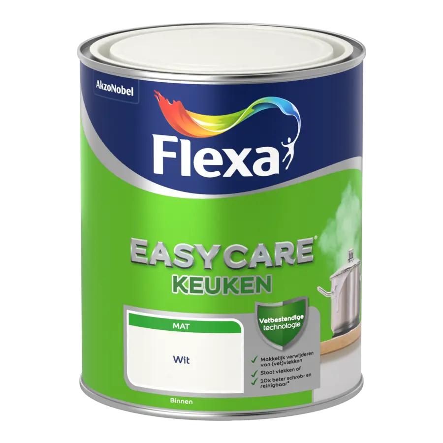 Flexa EasyCare muurverf keuken wit mat 1 liter