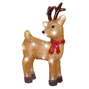 Lumineo kerstdecoratie rendier figuur koel LED verlichting 18 x 29,8 cm