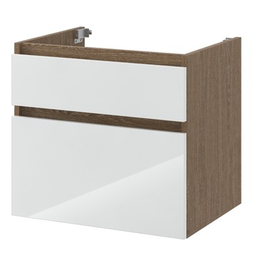 Bruynzeel Monta onderkast eiken donker/ hoogglans wit 60 cm