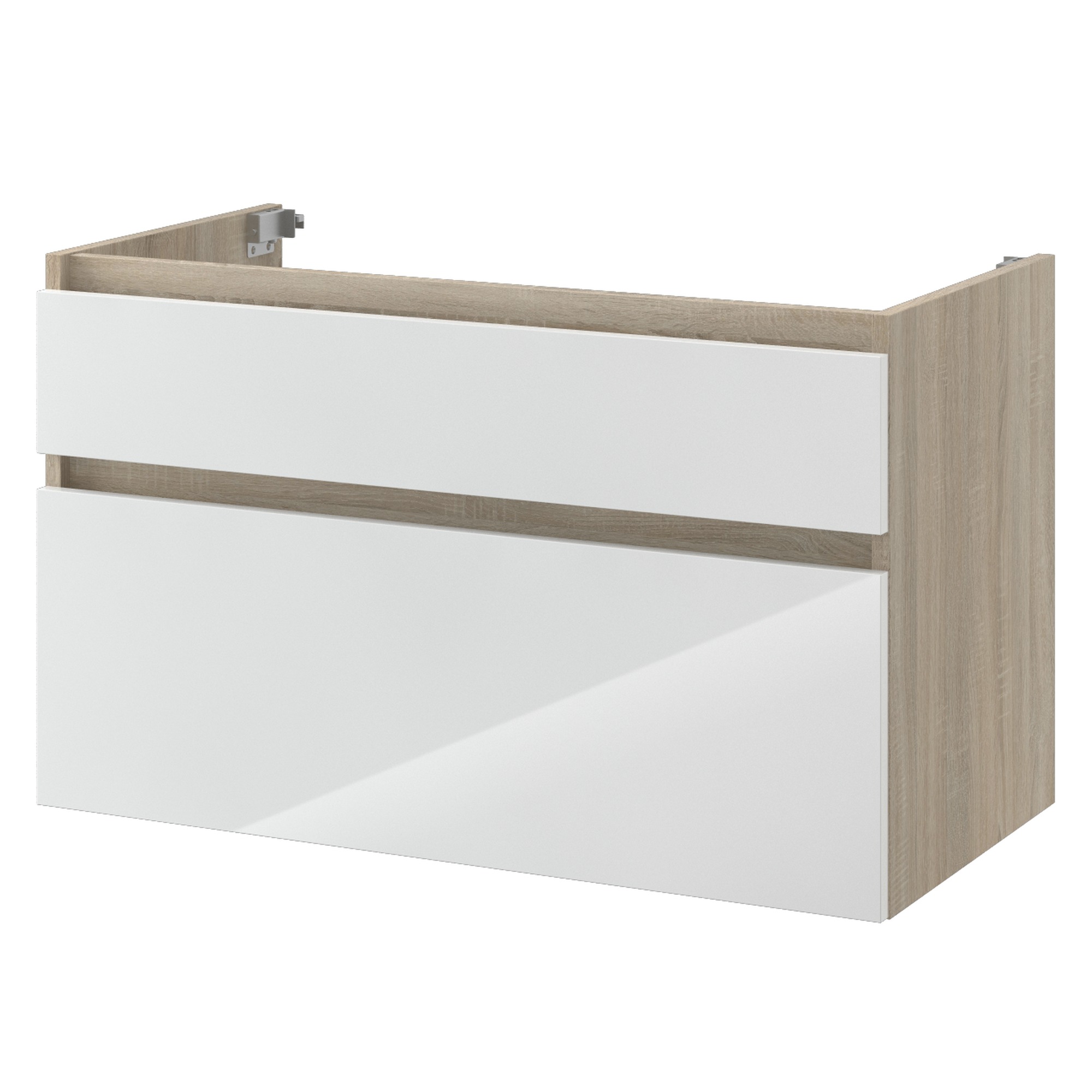 Bruynzeel Monta Onderkast Eiken Grijshoogglans Wit 90 bruynzeel kopen in de aanbieding