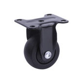 Bokwiel 53 mm zwart TPE inclusief enkele kogellager