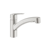 Grohe keukenkraan Start dual spray QuickFix supersteel (RVS look)