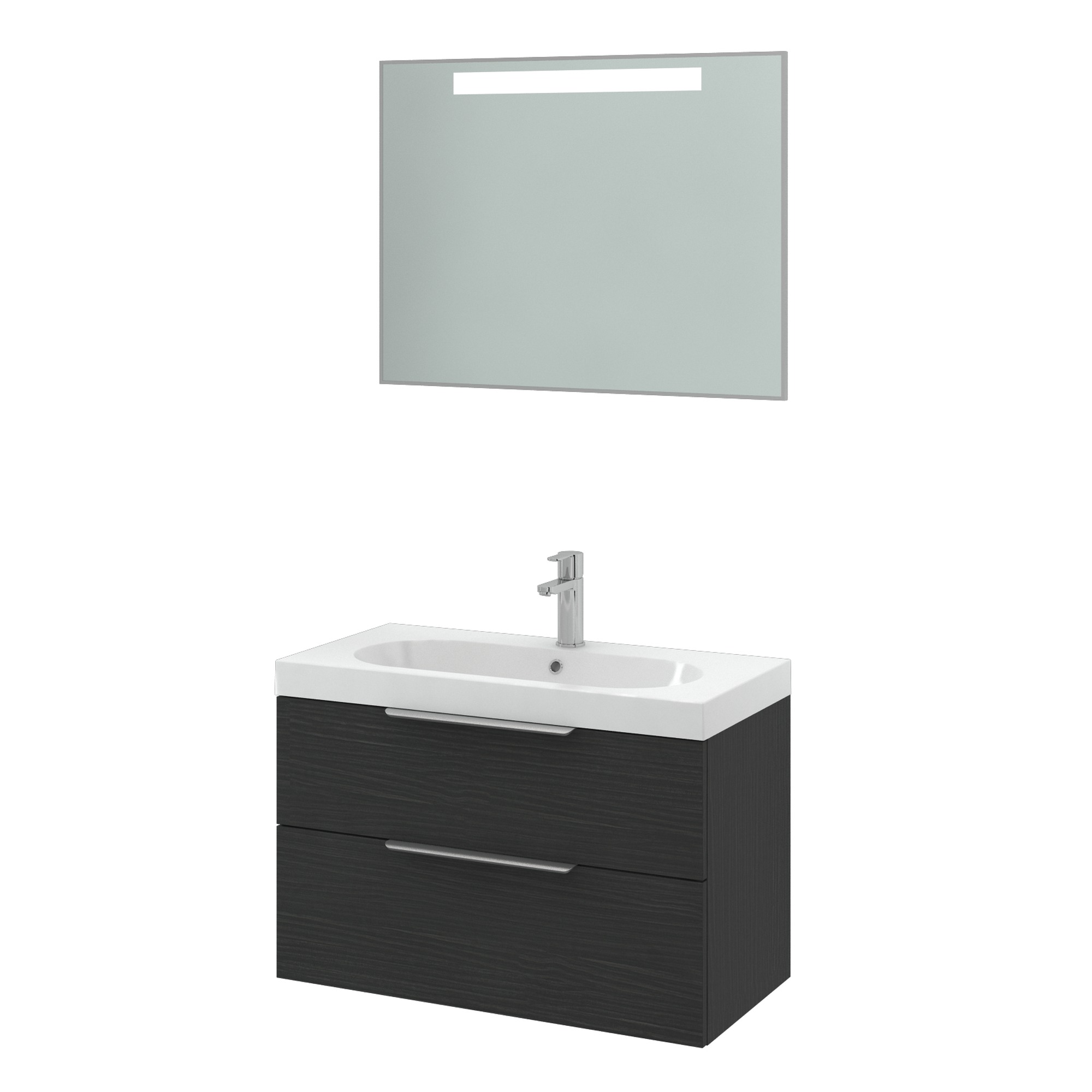 Bruynzeel Muza Badmeubelset Met Spiegel Hacienda Zwart 80 bruynzeel kopen in de aanbieding