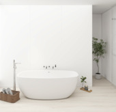 Wandpaneel kunststof Allora wit mat 260x90 cm, dikte 5mm  2,34 m²