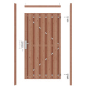 Tuindeur pakket Royal Douglas hout grijs ca. 180 x 100 cm