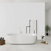 Wandtegel kunststof Allora wit mat 30,5x61 cm, dikte 5mm, 1,116 m²