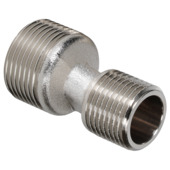 Sanivesk S-Koppeling 3/4"Mx1/2"M Chroom 2 stuks
