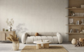 Lattenwand vilt beige, 260x52cm, dikte 8mm 2.70m² 2 stuks