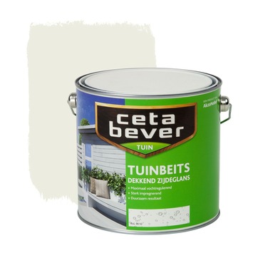 CetaBever tuinbeits dekkend RAL 9010 gebroken wit zijdeglans 2,5 liter