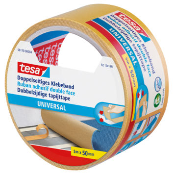Tesa dubbelzijdig kleefband universeel geel 50 mm 5 m kopen? | Tape & band | GAMMA