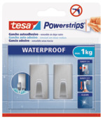 Tesa Haak Powerstrip rechthoekig  S Metaal - 2 stuks