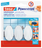 Tesa Haak Powerstrip Ovaal Wit Kunststof - 3 Stuks