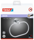 Tesa Moon handdoekring RVS