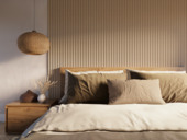 Lattenwand Decowall Acoustic Curve zand 260x30cm, 2 stuks (1.56m2)