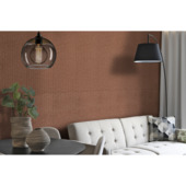 Viltpaneel rechte lijnen terra 120x52 cm