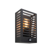 Eglo Alamonte 3 buitenwandlamp E27 met bewegingssensor zwart