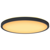 GAMMA plafonniere Azoia zwart Ø30CM 18W warm wit instelbaar