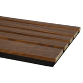 Kleurstaal lattenwand Decowall Acoustic Blend walnoot 30x25cm