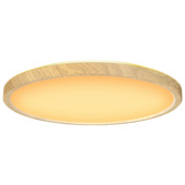 GAMMA plafonniere Azoia eiken Ø30CM 18W warm wit instelbaar
