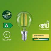 Philips Ultra Efficient LED 40W E14 kogel 2700k