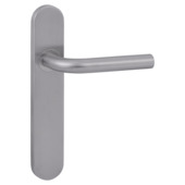 Gamma deurkruk set Madrid ovaal blind schild RVS