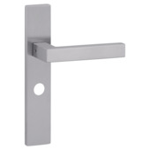 Gamma deurkruk set Hotel recht schild vrij-bezet sluiting 63/8 mm RVS