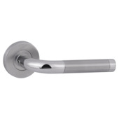 Gamma deurkruk set Belgrado rond rozet RVS glans