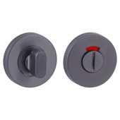 GAMMA vrij-bezet rozet rond gun metal (RVS PVD)