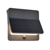 LUTEC wandlamp Aleta Solar antraciet 12,6W 1100 lumen met bewegingssensor