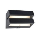 LUTEC wandlamp Barlo Solar antraciet 8,2W met bewegingssensor