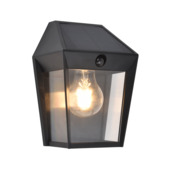 LUTEC wandlamp Avony Solar zwart 2W 200 lumen met bewegingssensor
