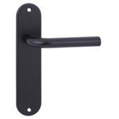 Ok deurkrukset Ovaal kortschild blindschild aluminium zwart