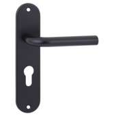 Ok deurkrukset Ovaal kortschild cilinder PZ55 aluminium zwart