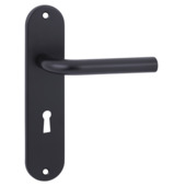 Ok deurkrukset Ovaal kortschild sleutelgat 56mm aluminium zwart