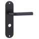 Ok deurkrukset Ovaal kortschild WC 63/8mm aluminium zwart