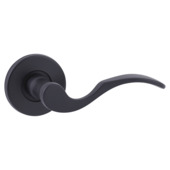 Deurkrukset Bologna rond rozet aluminium zwart