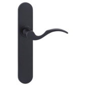 Deurkrukset Bologna blindschild aluminium zwart