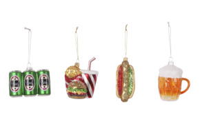 Christmas Goods glasfiguur kersthanger snacks etenen drinken divers per stuk