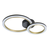 Eglo plafondlamp Calliera LED zwart-messing 12W