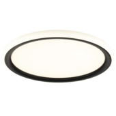 Brilliant plafondlamp Carloz 3 stappen dimbaar, zwart