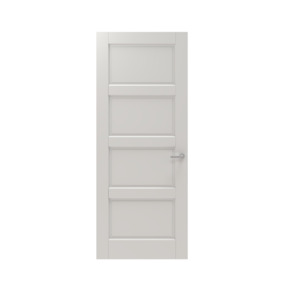 Lundia binnendeur Frama En 2A04 wit gegrondverfd opdek links 93 x 231,5 cm