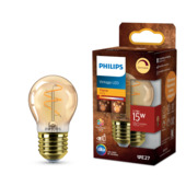 Philips LED kogel E27 2,7W filament goud spiraal dimbaar